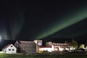 Northern lights over Lake Hotel Egilsstaðir