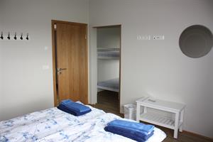 Family room with private bathroom  - double bed and bunk bed.