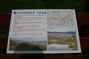 Information sign with hiking routes