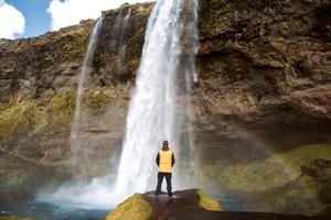 Visit the awe-inspiring Seljalandsfoss Waterfall on the South Coast.