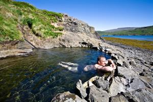 Bathe in natural hot spring pools in the Westfjords.