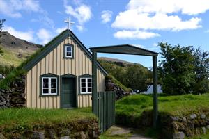 Explore old Icelandic turf houses, churches and museums.